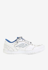 Distressed Leather Technical Sneakers