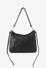Knotted Detail Calf Leather Shoulder Bag