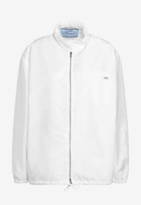 Prada Logo Patch Zip-Up Jacket White 292384OOO1WQ9/T_PRADA-F0009