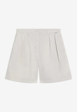 Prada Buttoned Bermuda Shorts White P262KCOOO192A/T_PRADA-F0018