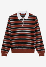 Prada Long-Sleeved Stripe Silk Polo T-shirt Multicolor P24D3SOOO193S/T_PRADA-F0Y53