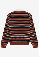 Prada Long-Sleeved Stripe Silk Polo T-shirt Multicolor P24D3SOOO193S/T_PRADA-F0Y53