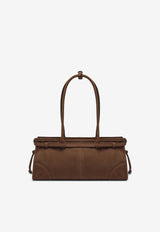 Prada Medium Bonnie Suede Shoulder Bag Brown 1BA426MOM2GB8/T_PRADA-F0324
