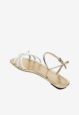 Prada Strappy Leather Sandals with Bow White 1X410O0052ABO/T_PRADA-F0009