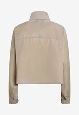 Prada High-Neck Rain Jacket Beige 29S362OOO19YE/T_PRADA-F0040