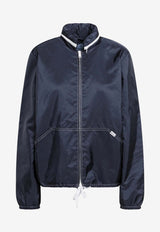 Prada Zip-Up Bomber Jacket Blue 292385OOO1WQ9/T_PRADA-F0AA7