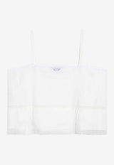 Prada Cold-Shoulders Flared Top White P902OROOO192T/T_PRADA-F0009