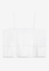 Prada Cold-Shoulders Flared Top White P902OROOO192T/T_PRADA-F0009