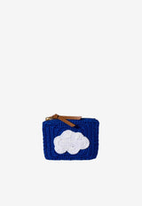Miu Miu Crochet Knit Zipper Coin Purse Blue 5MB0712I0H_F0WYH