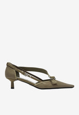 Prada 45 Pointed Canvas Pumps Green 1I444ODB45010/S_PRADA-F0161