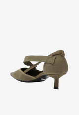 Prada 45 Pointed Canvas Pumps Green 1I444ODB45010/S_PRADA-F0161