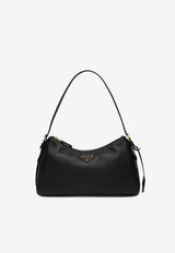 Prada Medium Aimée Leather Shoulder Bag Black 1BC229LVM2CYS/S_PRADA-F0002