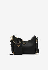 Prada Re-Edition 2005 Leather Shoulder Bag Black 1BH204V2PNZV/T_PRADA-F0632