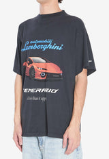 Balenciaga Lamborghini Oversized T-shirt Black 831305-TSVP9-1041