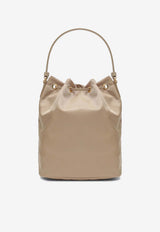 Prada Triangle Logo Duet Bucket Bag Beige 1BH038UOPRV44/T_PRADA-F0040