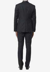 Tagliatore Single-Breasted Virgin Wool Tuxedo Black SFBR18A01-070001-N5712