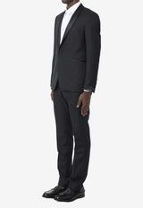 Tagliatore Single-Breasted Virgin Wool Tuxedo Black SFBR18A01-070001-N5712