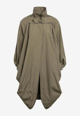 Chloé Oversized Cape Coat Green CH26UMA12144/S_CHLOE-3B6