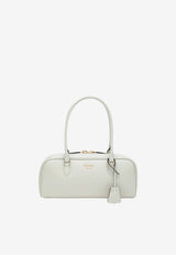 Prada Triangle Logo Leather Top Handle Bag White 1BB170OOO2CYS/T_PRADA-F0PG7