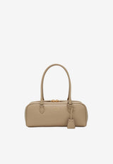 Prada Triangle Logo Leather Top Handle Bag Beige 1BB170OOO2CYS/T_PRADA-F0036