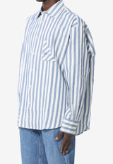 Jacquemus Voilier Striped Shirt Light Blue ESHM00624A-W00855-3JK