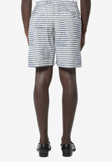 Jacquemus Caleçon Stripe Bermuda Shorts Blue ESOM00552-AW00838-3JB