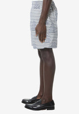 Jacquemus Caleçon Stripe Bermuda Shorts Blue ESOM00552-AW00838-3JB