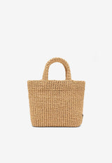 Prada Small Crochet Raffia Handbag Beige 1BG422OOL2C2T/S_PRADA-F0018