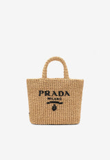 Prada Small Crochet Raffia Handbag Beige 1BG422OOL2C2T/S_PRADA-F0018
