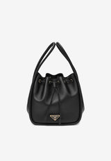 Prada Mini Darling Leather Bucket Bag Black 1BE087OVO2CYS/S_PRADA-F0002