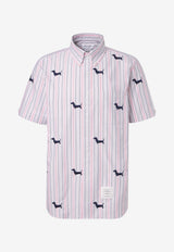 Thom Browne Hector Striped Short-Sleeved Shirt Multicolor MWS239EE1489_960