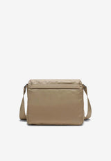 Prada Triangle Logo Nylon Flap Crossbody Bag Beige 1BD994B1MRV44/T_PRADA-F0040