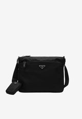 Prada Triangle Logo Re-Nylon Shoulder Bag Black 1BC421D1MRV44/S_PRADA-F0002