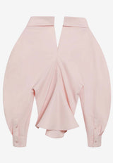 Givenchy Cut-Out Poplin Shirt Pink BW61K21642/S_GIV-663