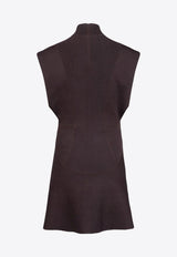 Alaïa Silk Knit Mini Dress Burgundy AA9R2939K193CSI/S_ALAIA-413