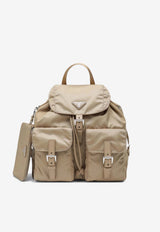 Prada Triangle Logo Nylon Backpack Beige 1BZ811OTMRV44/T_PRADA-F0040