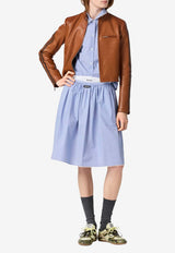 Miu Miu Vichy Check Poplin Shirt Light Blue MK2016SOOO187G_F0AZ1