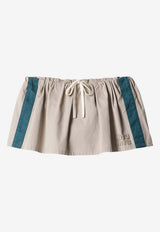 Miu Miu Washed Twill Mini Skirt Green MG2638SOOO19CT_F0D3K