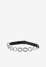 Miu Miu City Calfskin Logo Belt Black 5CC6822IBW_F0633