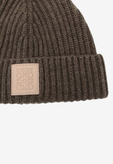 Loewe Anagram Patch Cashmere Beanie Beige KSA9OT1X01UWS/T_LOEW-2140