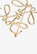 Loewe Anagram Gold Metal Brooch Gold 111.25.020PR/T_LOEW-8130
