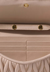 Miu Miu Matelassé Nappa Leather Clutch Pink 5MT025AFPP_F0236