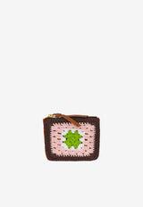 Miu Miu Crochet Knit Zipper Coin Purse Multicolor 5MB0702I0H_F049H