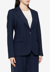 P.A.R.O.S.H. Lina Knit Buttoned Jacket Blue D420468LINA_012