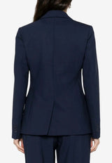 P.A.R.O.S.H. Lina Knit Buttoned Jacket Blue D420468LINA_012
