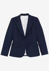 P.A.R.O.S.H. Lina Knit Buttoned Jacket Blue D420468LINA_012