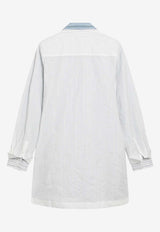Loewe Technical Mini Shirt Dress White S540Y09XVUCO/S_LOEW-2100