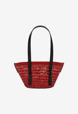 Loewe Small Iraca Palm Basket Bag Red ASCPIBSX01NF/S_LOEW-7116