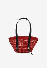 Loewe Small Iraca Palm Basket Bag Red ASCPIBSX01NF/S_LOEW-7116