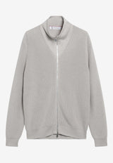Brunello Cucinelli Zip-Up Ribbed Jacket Beige M2873356CO/S_CUCIN-C7944